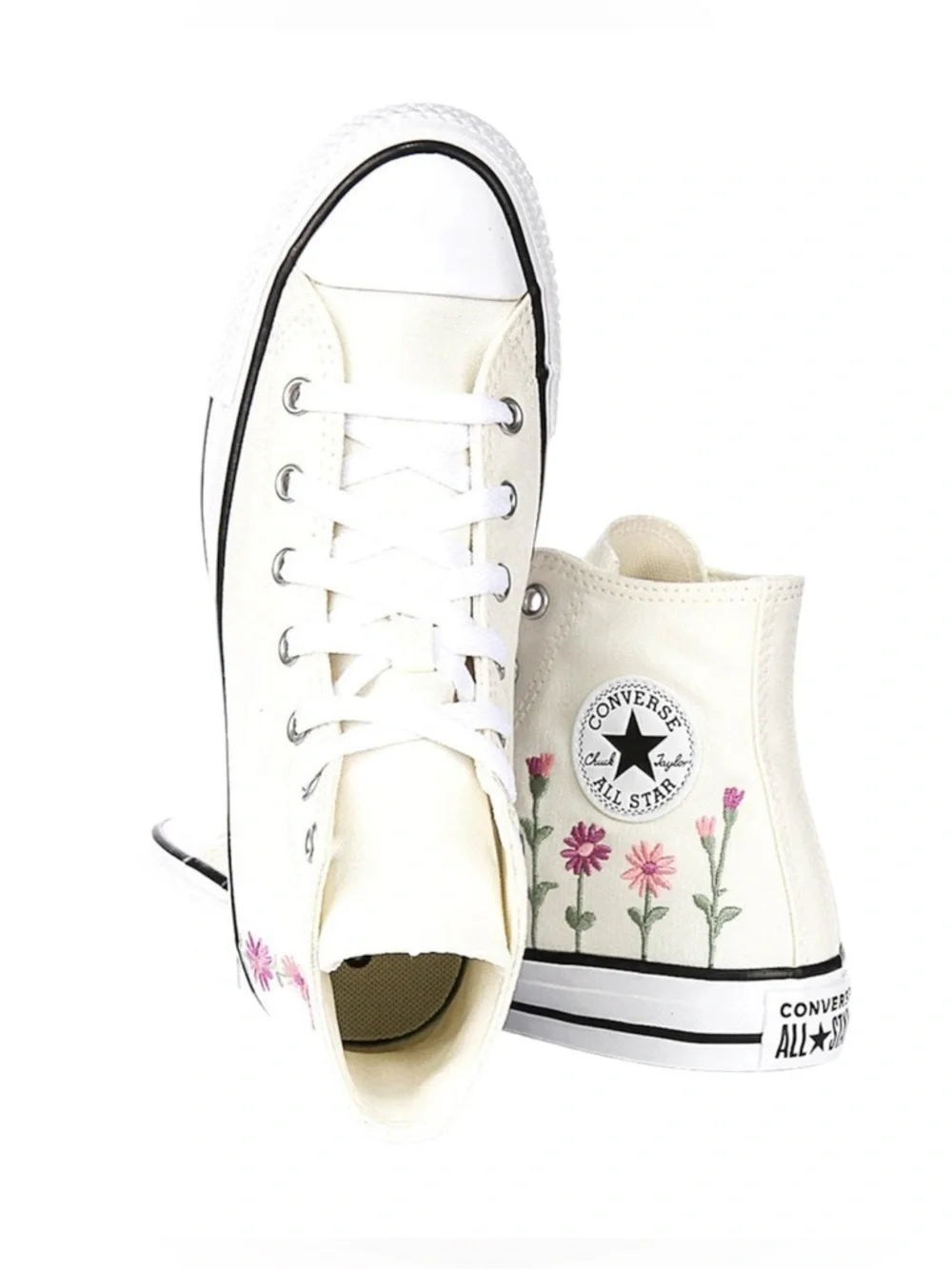 CONVERSE CHUCK TAYLOR ALL STAR A11774C IN WHITE PINK FLOWER